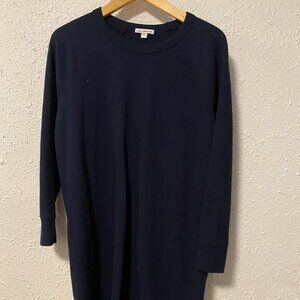 Standard James Perse Navy Long Sleeve Knit Shirt Dress Size 1